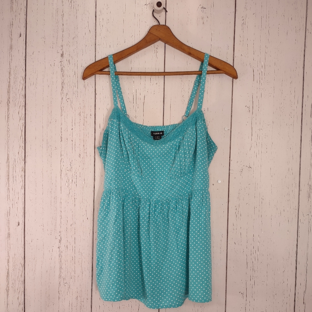 Torrid Polka Dot Spaghetti Strap Tank